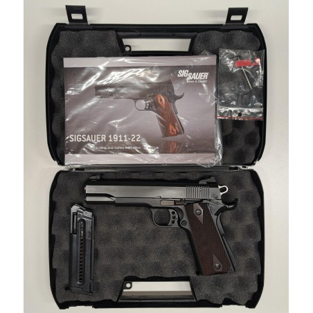 Pistolet Sig Sauer 1911-22 NOIR – Calibre .22LR – Canon Fileté & 2 Chargeurs